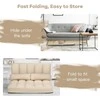 Promotions Sulankstomas grindų poilsio sofa, 180x113x14 cm, smėlio spalvos