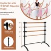 Promotions Nešiojamas dvigubas baleto strypas, 120,7x74,9x120,7 cm, juodos natūralios spalvos