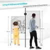 Promotions Dvipusė magnetinė baltoji lenta, 126x53,5x160-180 cm, Balta