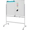 Promotions Dvipusė magnetinė baltoji lenta, 126x53,5x160-180 cm, Balta