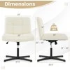 Promotions Biuro kėdė, dengta PU oda, kryžminė kojų konstrukcija, 69,9x69,9x76,2-88,9 cm, smėlio spalvos