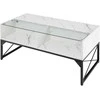 Promotions Centrinis stalas, 105.4x54.6x49.5 cm, baltas ir juodas