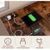 Promotions Rašomasis stalas, L formos kampinis stalas su lizdais ir USB prievadais, 120x120x75 cm, Juodas