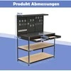 Promotions Darbo stalas, 121x61x156 cm, Mėlynas
