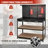 Promotions Darbo stalas, 121x61x156 cm, Juodas