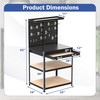 Promotions Darbo stalas, 81x41x156 cm, Juodas