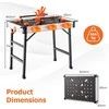 Promotions Nešiojamas Sulankstomas Darbo Stalas, 84.5x60x74 cm, Oranžinis