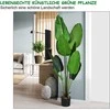 Promotions Dirbtinis augalas, tropinis palmės monstera gyvatės augalas, 160 cm, žalias
