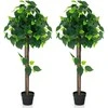 Promotions Dirbtinis hortenzijų medis, 114 cm, žalia ir juoda