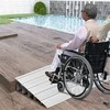 Promotions Durų slenksčio įvažiavimo rampos, aliuminis, 86.4x41.9x7.6 cm, sidabrinės spalvos