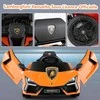 Promotions Elektrinis automobilis, licencijuotas Lamborghini Revuelto, 105x60x40 cm, oranžinis