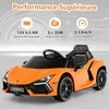 Promotions Elektrinis automobilis, licencijuotas Lamborghini Revuelto, 105x60x40 cm, oranžinis