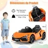 Promotions Elektrinis automobilis, licencijuotas Lamborghini Revuelto, 105x60x40 cm, oranžinis