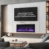 Promotions Elektrinė židinys, 91,5x14x45 cm, Juodas