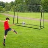 Promotions Vaikiški futbolo vartai ir atmušėjas, 187x60x102-122,5 cm, juodos spalvos