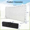 Promotions Futbolo atmušimo tinklas, 375x151x185 cm, juoda ir balta