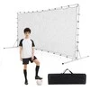 Promotions Futbolo atmušimo tinklas, 375x151x185 cm, juoda ir balta