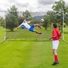 Promotions Futbolo atmušimo tinklas, 375x151x185 cm, juoda ir balta