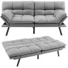 Lauko baldų komplektas Promotions Konvertuojamas atminties putų futono sofa-lova, 182.9x87.6x82.6 cm, pilka