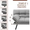 Lauko baldų komplektas Promotions Konvertuojamas atminties putų futono sofa-lova, 182.9x87.6x82.6 cm, pilka