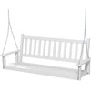 Promotions Veranda supynės, medinės, 135.9x67.3x63.5 cm, baltos spalvos
