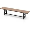 Promotions Lauko suoliukas, 182,9x35,6x40,6 cm, rudos ir juodos spalvos