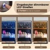 Promotions Papuošalų spintelė su veidrodžiu ir 3 spalvų LED apšvietimu, 41x38,5x151 cm, rudos spalvos