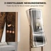 Promotions Papuošalų spintelė su veidrodžiu ir 3 spalvų LED apšvietimu, 41x38,5x151 cm, rudos spalvos