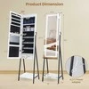 Promotions Papuošalų spintelė, LED laisvai pastatomas viso ūgio veidrodis, 40,6x35,6x160 cm, ruda