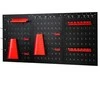 Promotions Sieninis metalinis įrankių lentynas su kabliukais, 120x60x2,5 cm, juoda ir raudona