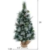 Promotions Dirbtinė mini kalėdinė eglutė, 45,7x91,4 cm, žalia ir balta