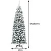 Promotions Dirbtinė kalėdinė eglutė, siaura, sniego efektas, 180 cm, balta