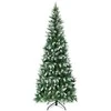 Promotions Dirbtinė pieštuko formos Kalėdų eglutė, 228,6 cm, žalia balta