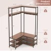 Promotions Drabužių stovas su atviromis lentynomis ir 7 kabliukais, 90.2x90.2x177.8 cm, riešutmedžio spalvos