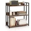 KNYGA Promotions Kampinė knygų lentyna, 69.9x35.6x81.3 cm, ruda, juoda