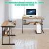 Promotions L formos rašomasis stalas, 170x150x75 cm, riešutmedžio spalvos