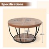 Promotions Kavos staliukas, 80x80x45 cm, Rudas ir Juodas