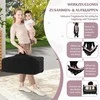 Promotions Kelioninė lovytė, 4-in-1 sulankstoma kūdikio lovytė su čiužiniu ir stogeliu, 102x73x80 cm, juoda