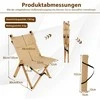 Promotions Sulankstomas stovyklavimo kėdė, 80x52x86 cm, natūrali