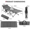 Promotions Sulankstoma stovyklavimo lova, 185x65x41-53 cm, pilka