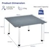 Promotions Lauko sulankstomas stalas stovyklavimui, 69x69x42 cm, pilkas