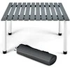Promotions Lauko sulankstomas stalas stovyklavimui, 69x69x42 cm, pilkas