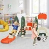 Promotions Vaikų žaidimų aikštelė, 6 viename laipiojimo aikštelė su čiuožykla ir krepšinio lankas, 172x182x108-120 cm