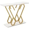 Promotions Konsolinis stalas, dirbtinis marmuras, 100x30x79 cm, baltas