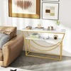 Promotions Konsolinis stalas, 120x30x80,5 cm, baltas, auksinis