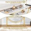 Promotions Konsolinis stalas, 120x30x80,5 cm, baltas, auksinis