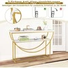 Promotions Konsolinis stalas, 120x30x80,5 cm, baltas, auksinis