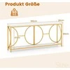 Promotions Konsolinis stalas, 180x30x80 cm, baltas, auksinis