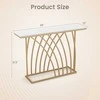 Promotions Konsolinis stalas, 121.9x30.5x80 cm, baltas ir auksinis