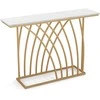 Promotions Konsolinis stalas, 121.9x30.5x80 cm, baltas ir auksinis